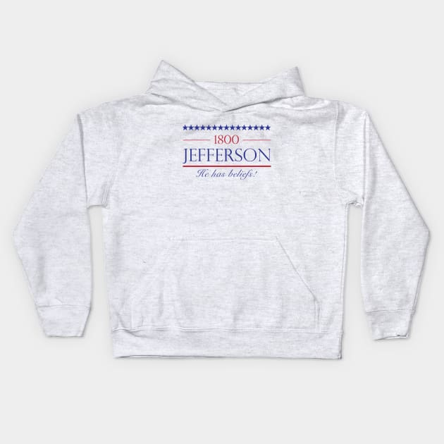 Vote for Jefferson 1800! Kids Hoodie by NLKideas